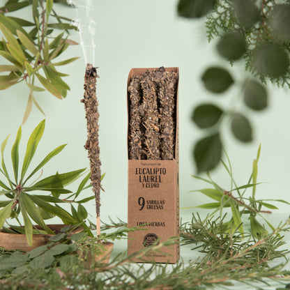 Incienso Línea Hierbas Eucalipto, Laurel y Cedro Sagrada Madre