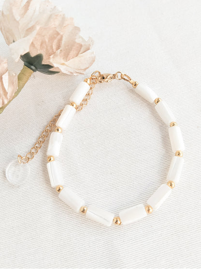 Pulsera Amuleto Killari Nácar Natural | Calma, Intuición y Protección