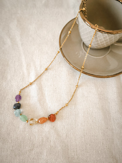 Collar 7 Chakras Dorado