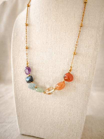 Collar 7 Chakras Dorado