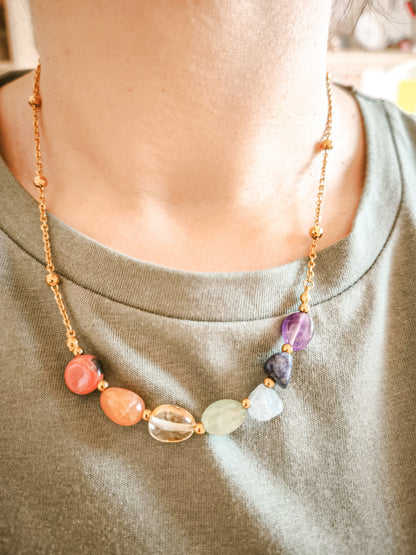 Collar 7 Chakras Dorado