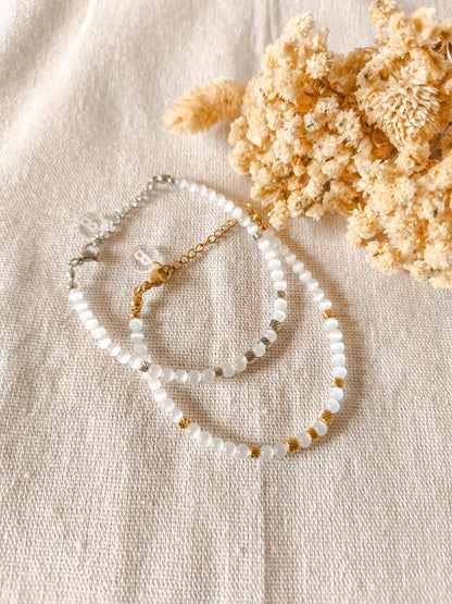 Pulsera Amuleto de Selenita | Limpieza, Paz Interior y Claridad Mental.