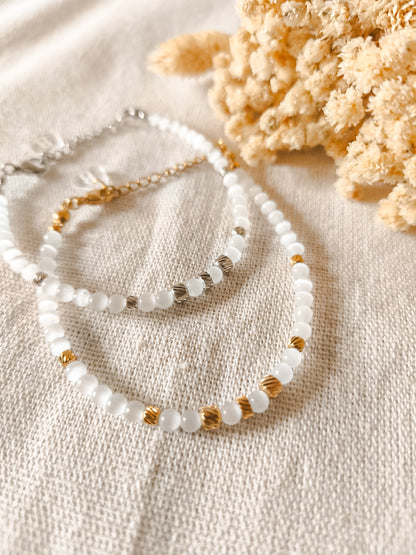 Pulsera Amuleto de Selenita | Limpieza, Paz Interior y Claridad Mental.
