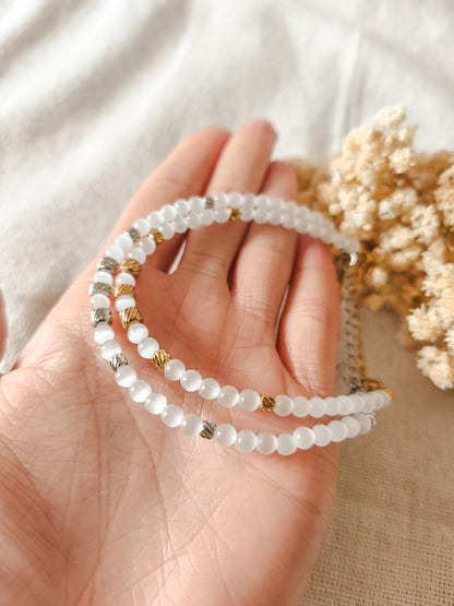 Pulsera Amuleto de Selenita | Limpieza, Paz Interior y Claridad Mental.