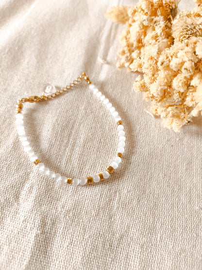 Pulsera Amuleto de Selenita | Limpieza, Paz Interior y Claridad Mental.