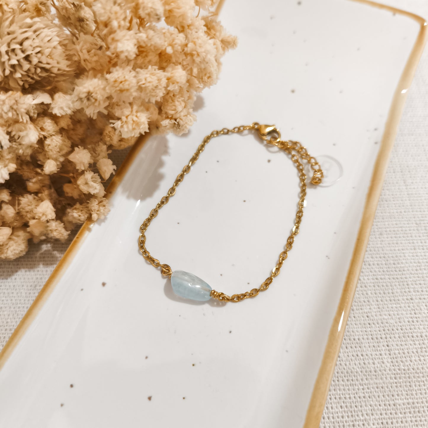 Pulsera Piedra Mes de Nacimiento Basic-Marzo