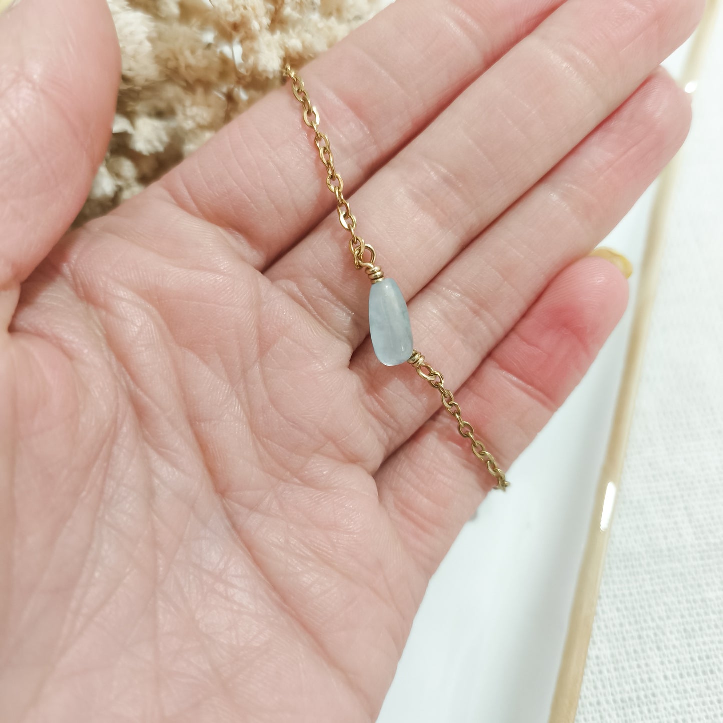 Pulsera Piedra Mes de Nacimiento Basic-Marzo