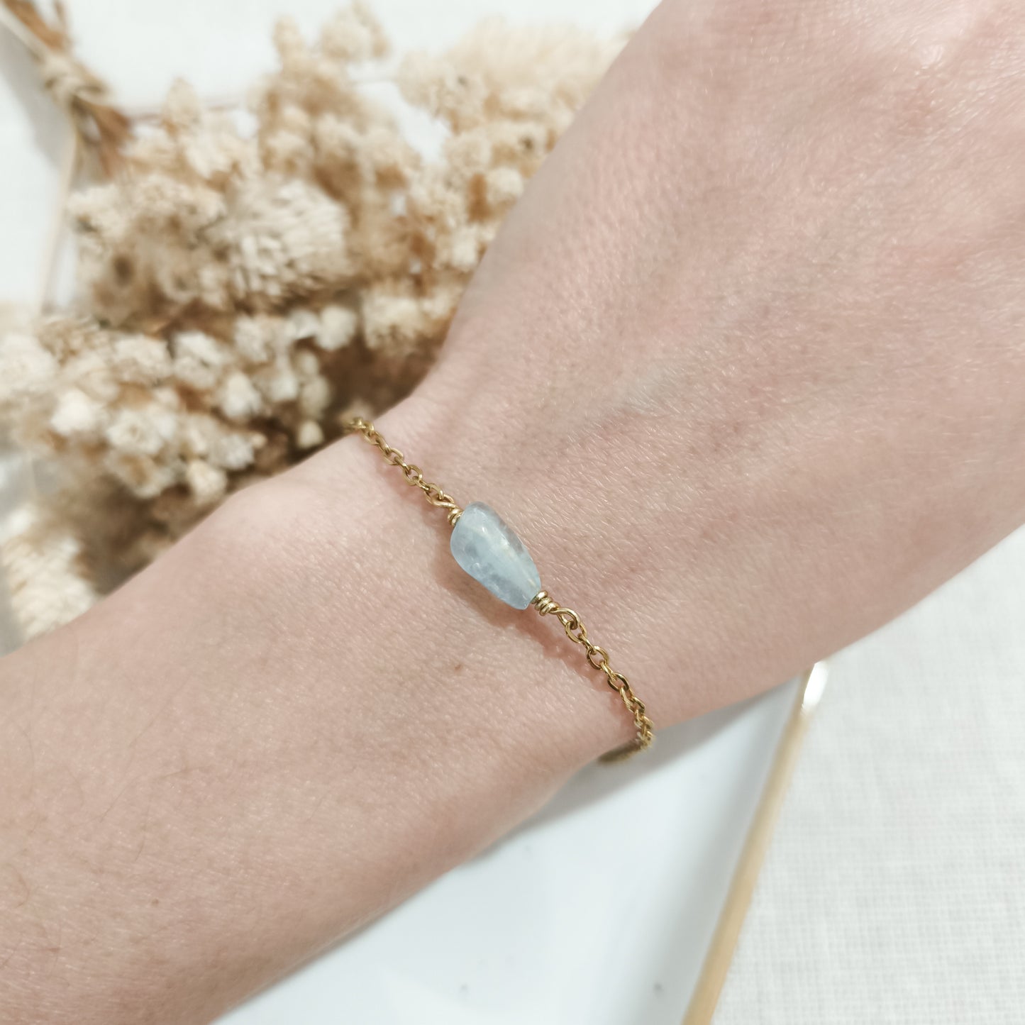 Pulsera Piedra Mes de Nacimiento Basic-Marzo