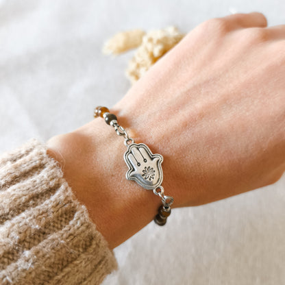 Pulsera Amuleto Aleja Envidia Plateado.