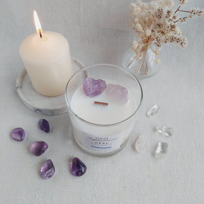 Vela Aromática con Cristales Heal Lavanda y Amatista 110ML