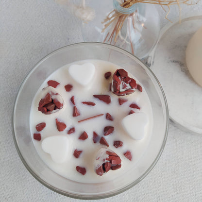 Vela Aromática con Cristales Self Love Frutos Rojos y Jaspe Rojo 110ML