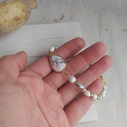 Pulsera Julieta Howlita Blanca