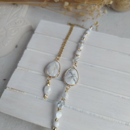 Pulsera Julieta Howlita Blanca
