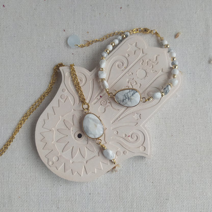 Pulsera Julieta Howlita Blanca
