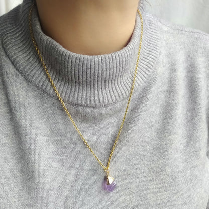 Collar Colgante Amatista en bruto