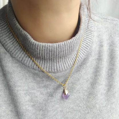 Collar Colgante Amatista en bruto