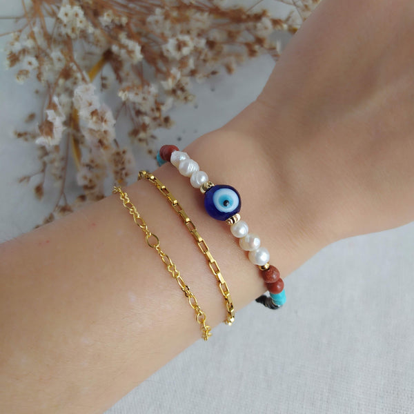 Pulsera Talismán Protectora Evil Eye