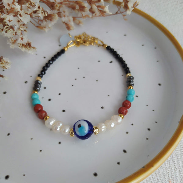 Pulsera Talismán Protectora Evil Eye