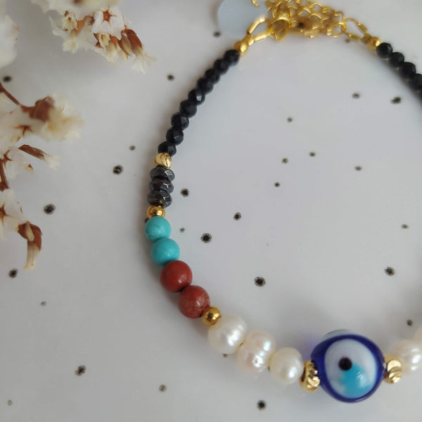 Pulsera Talismán Protectora Evil Eye