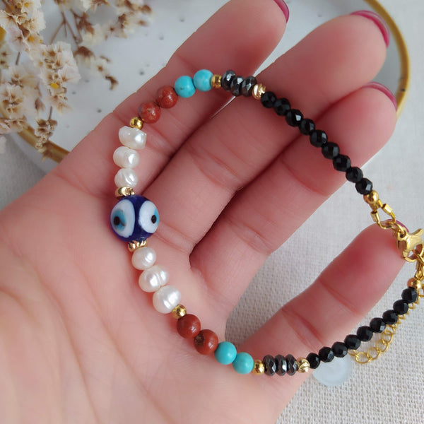 Pulsera Talismán Protectora Evil Eye