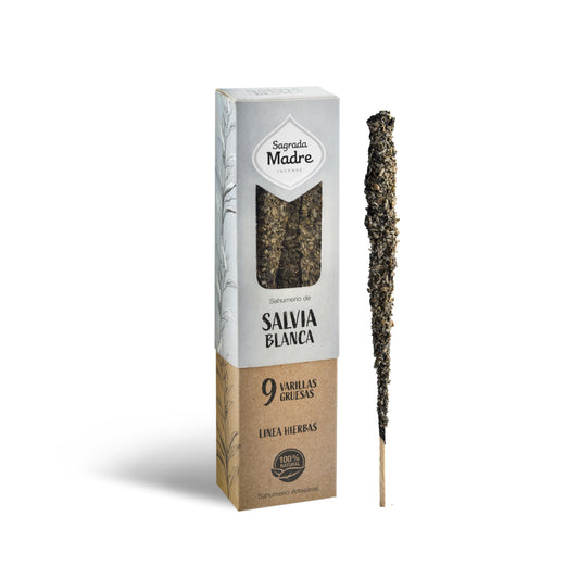 Incienso Línea Hierbas Salvia Blanca y Copal Sagrada Madre