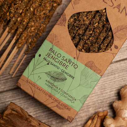Incienso Artesano Sagrada Madre Palo Santo y Jengibre - Armonía y Confianza
