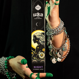 Incienso India Black Noche - Amor Eterno | Aroma Rosa Gulab