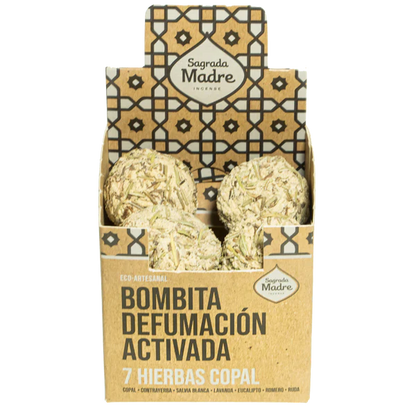 Bombita Defumación Activada Sagrada Madre 7 Hierbas Copal