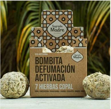 Bombita Defumación Activada Sagrada Madre 7 Hierbas Copal