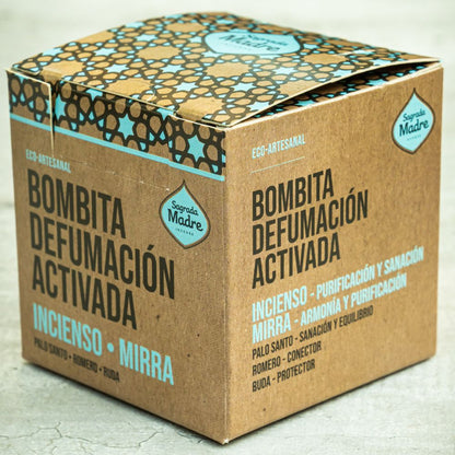 Bombita defumación activada Sagrada Madre Incienso y Mirra