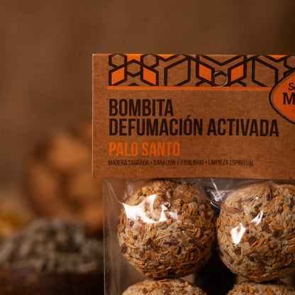 Bombita Defumación Activada Sagrada Madre Palo Santo