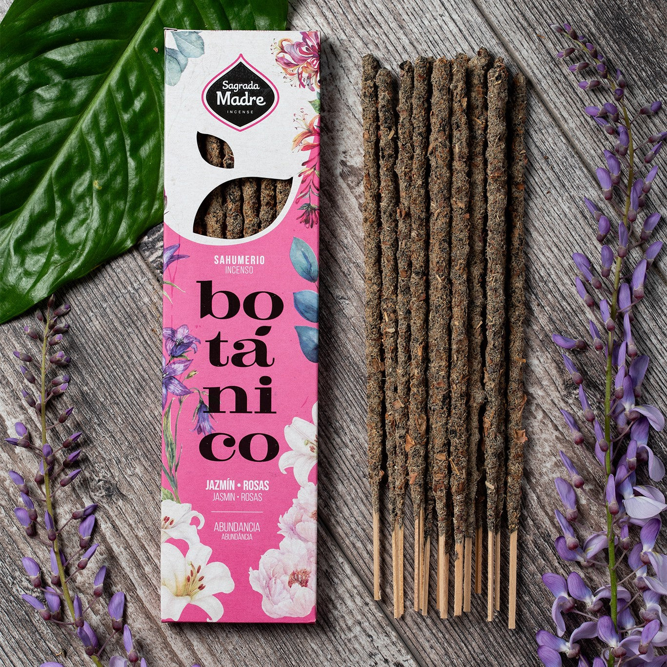 Incienso Natural Botánico Jazmín y Rosas - Bienestar