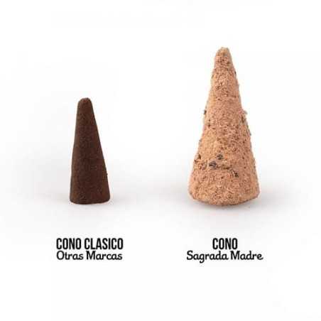 Incienso en Conos de Pétalos de Pachuli y Palo Santo - Armonía