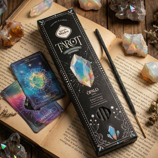 Incienso Tarot Gemas Ópalo Sagrada Madre · Olíbano y Mirra