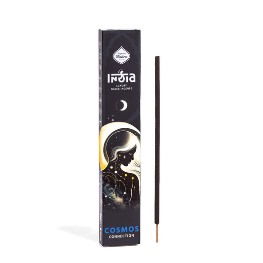 Incienso India Black Cosmos - Conexión | Aroma Benjuí