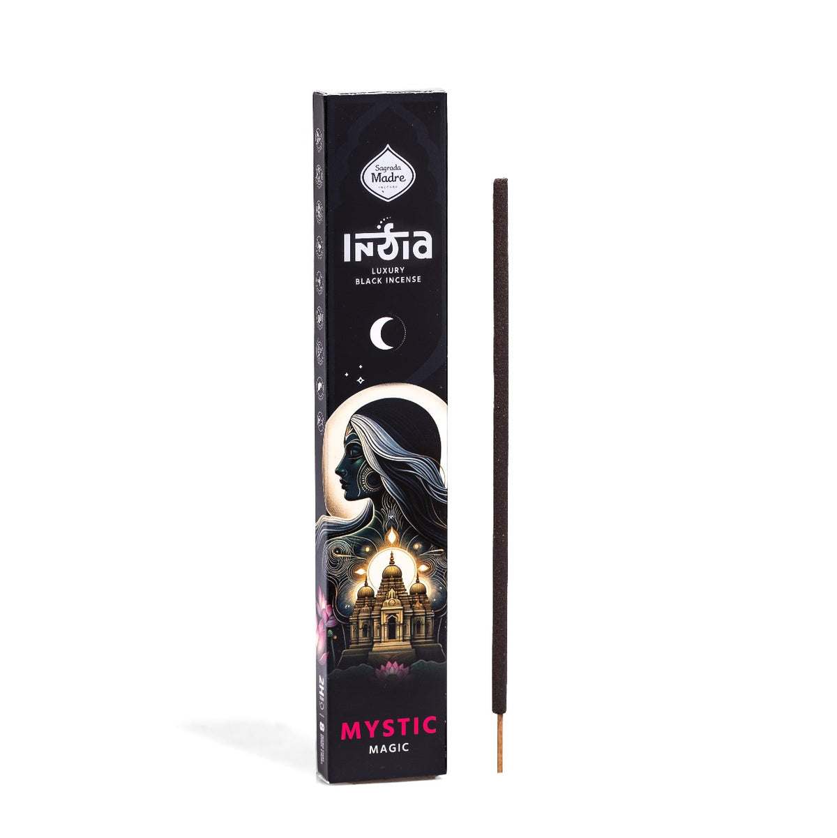 Incienso India Black Mystic - Magia | Aroma Chandan (Sándalo)