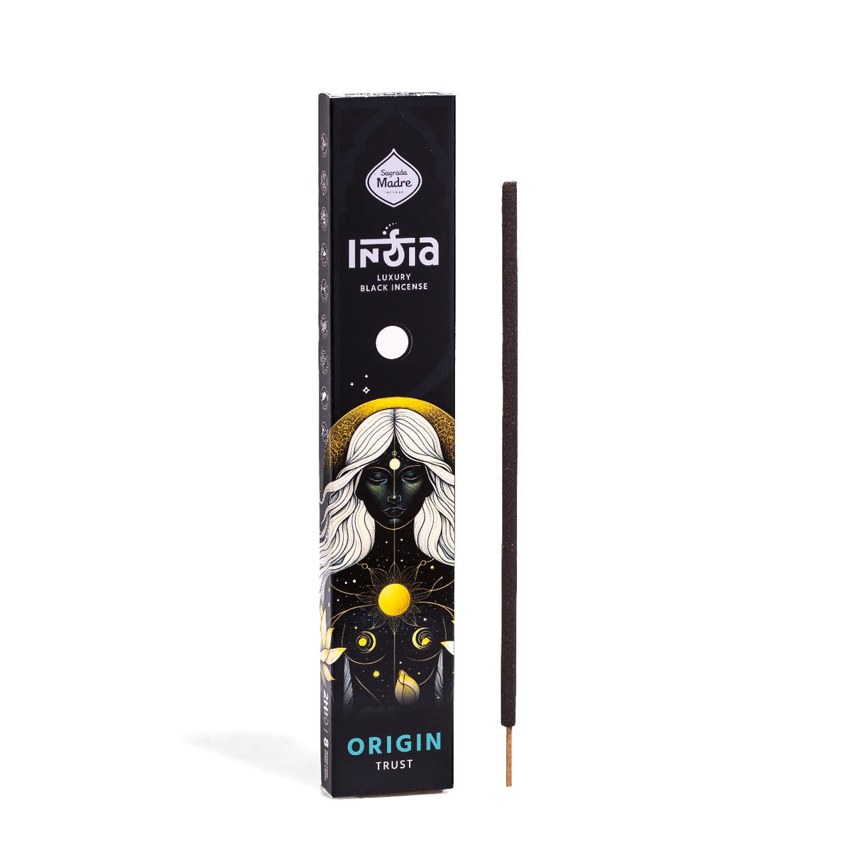 Incienso India Black Origen - Confianza | Aroma Guía Espiritual Amaderado y Dulce
