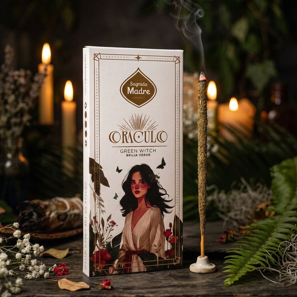 Incienso Sagrada Madre Oráculo Bruja Verde | Lirios y Té Blanco