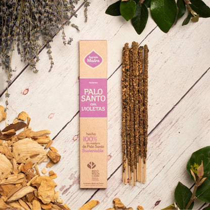 Incienso Palo Santo y Violetas Sagrada Madre - Armonía y Purificación