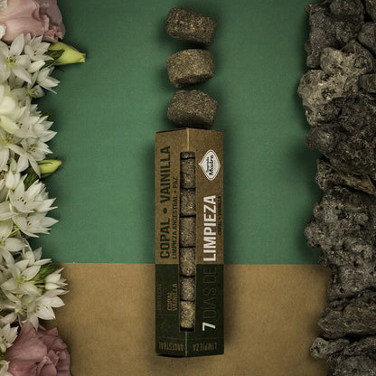 Pastillas Defumación 7 Días Copal y Vainilla - Limpieza Ancestral y Paz