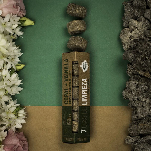 Pastillas Defumación 7 Días Copal y Vainilla - Limpieza Ancestral y Paz