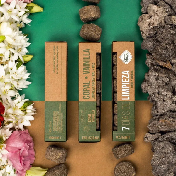 Pastillas Defumación 7 Días Copal y Vainilla - Limpieza Ancestral y Paz