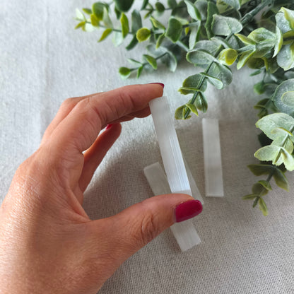 Mini Barra Selenita | Mineral Natural para Limpieza y Calma