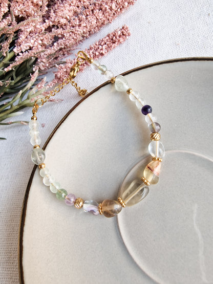 Pulsera Amuleto de Fluorita | Claridad Mental, Concentración y Bienestar.