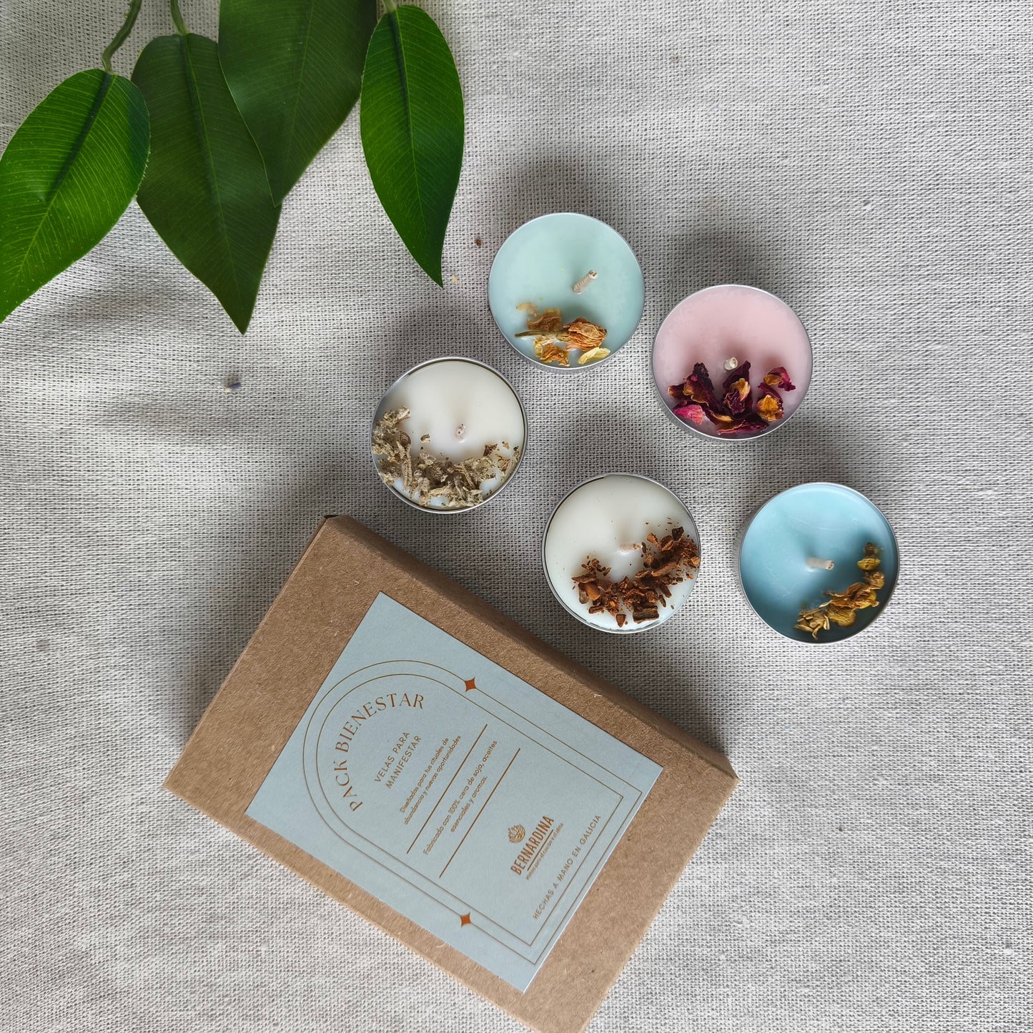 Pack de Velas de Té para Manifestar Bienestar