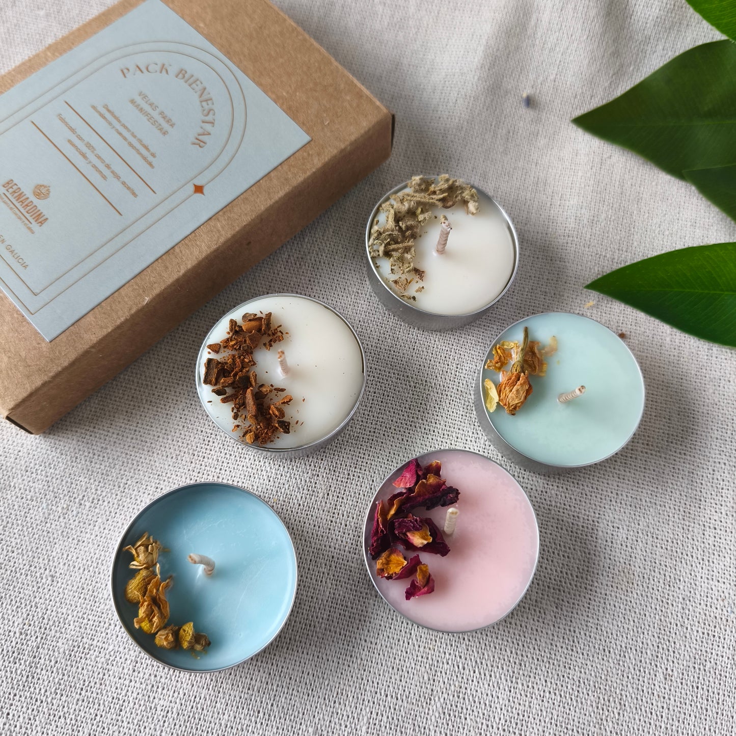 Pack de Velas de Té para Manifestar Bienestar