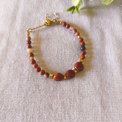 Pulsera de Jaspe Rojo | Vitalidad, Anclaje y Fuerza Física