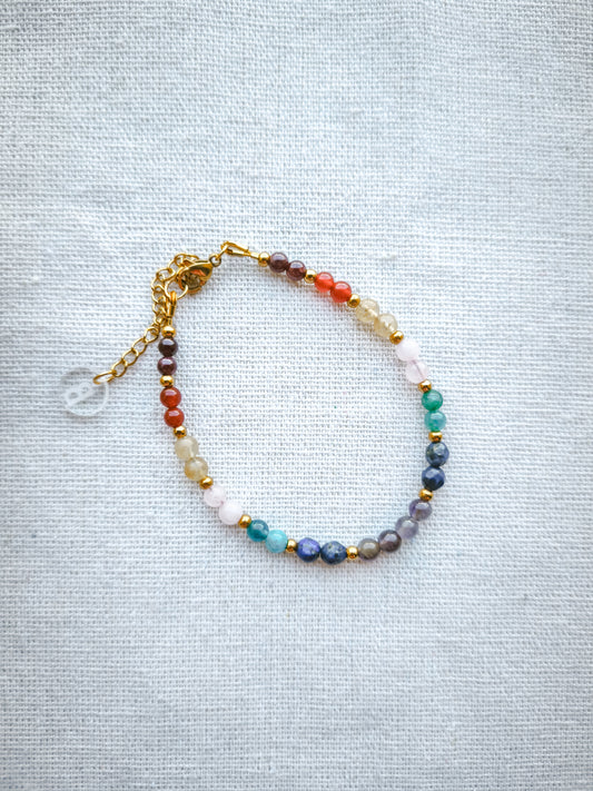 Pulsera 7 Chakras Dorado