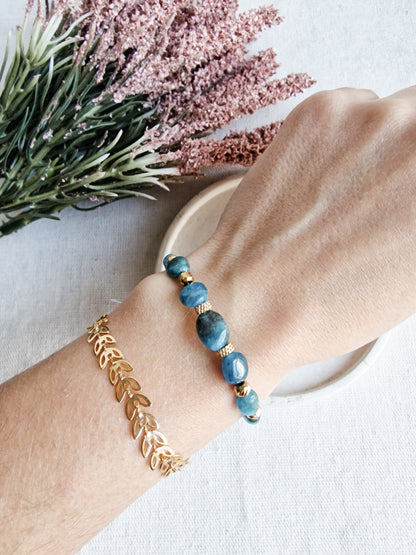 Pulsera Amuleto de Apatita | Motivación, Creatividad y Calma Mental.