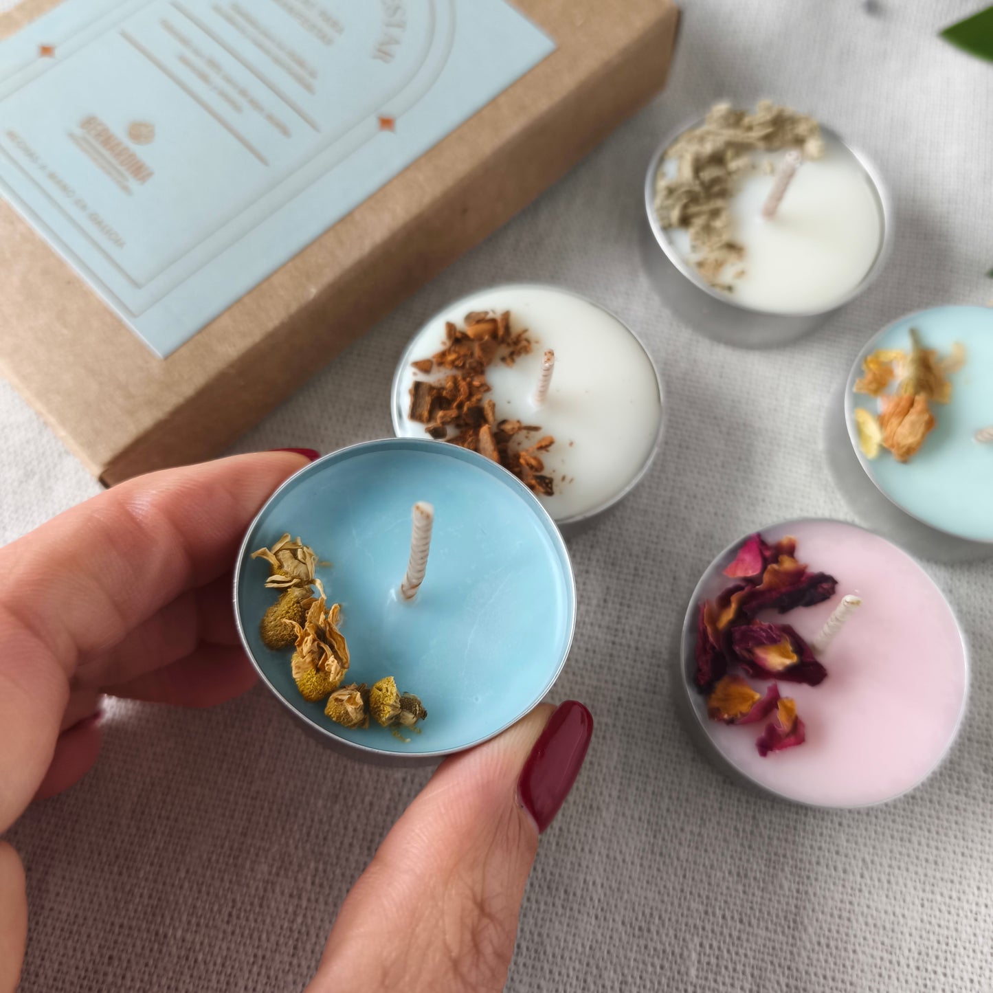 Pack de Velas de Té para Manifestar Bienestar